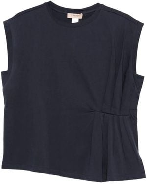 Twinset プリーツ Tシャツ - ブルー