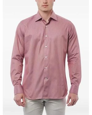 Bagutta Camisa A Rayas De Algodón - Rosa