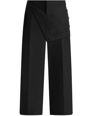 Manière De Voir Henri Foldover Trousers - Black