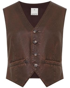 Unreal Fur Win Win Buttoned Waistcoat - Brown