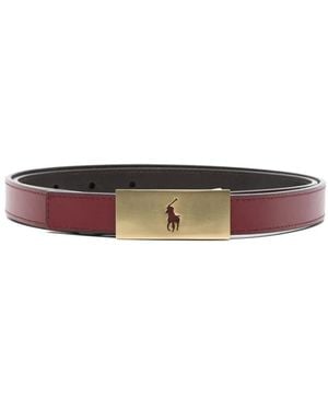 Polo Ralph Lauren Logo Buckle Belt - White