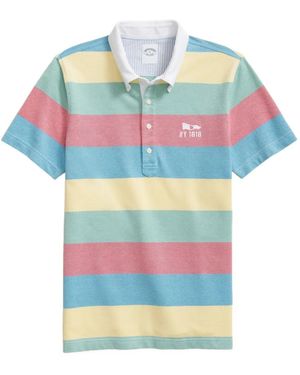 Brooks Brothers Striped Polo Shirt - Blue