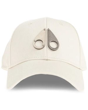 Moose Knuckles Logo Plaque Cap - White