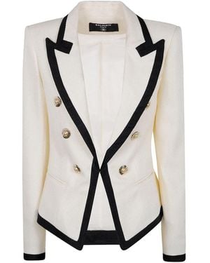 Balmain Two-Tone Blazer - White
