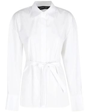 FEDERICA TOSI Belted Open-Back Shirt - White