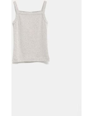 Flore Flore May Cami スクエアネック トップ - ホワイト