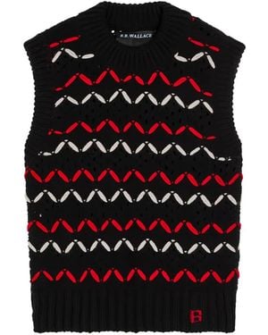 B.B. Wallace Neel Knitted Vest - Black