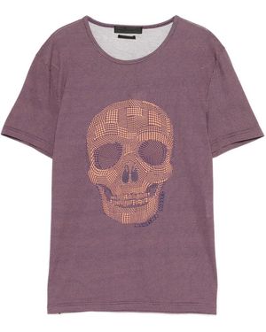 McQueen T-Shirt À Imprimé Tête De Mort - Purple