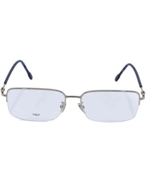 Fred Rectangle-Frame Glasses - White