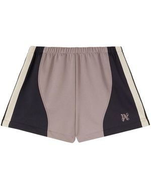 Palm Angels カラーブロック トラックショーツ - パープル
