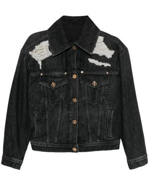 Versace Chaqueta vaquera de algodón - Negro