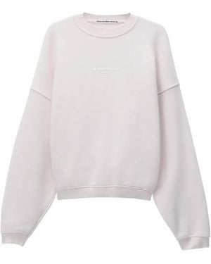 Alexander Wang Oversized Logo-Print Sweatshirt - White
