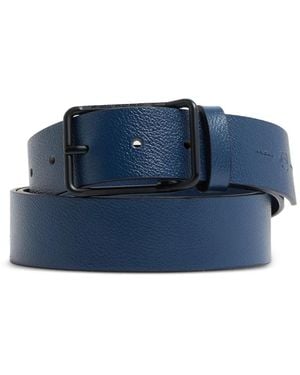 Piquadro Russel Prong-Buckle Leather Belt - Blue