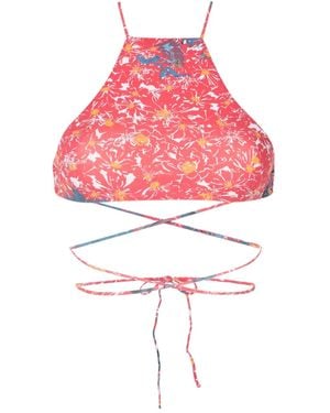 Clube Bossa Chung Bikinioberteil Mit Blumen-Print - Rot