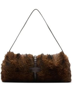Casadei Sub Zero Schultertasche Aus Faux Fur - Braun