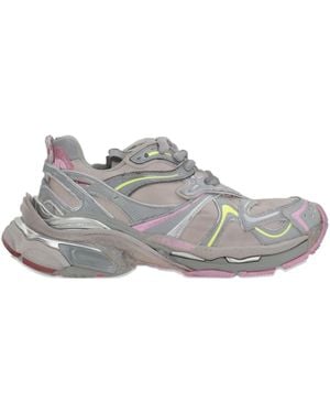 Balenciaga Runner 2.0 Lace-Up Panelled Trainers - Grey