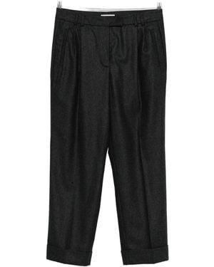 Alberto Biani Pleat-Detail Pants - Black