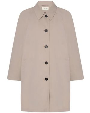 The Row Hawkins Raglan-Sleeve Single-Breasted Coat - Natural