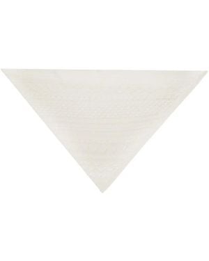 Bompard Sacha Cable-Knit Triangle Scarf - White