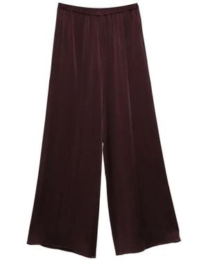 Antonelli Elasticated-Waist Palazzo Pants - Purple