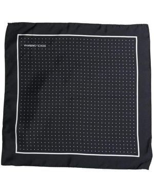 Dolce & Gabbana Einstecktuch Aus Seide Mit Polka Dots - Schwarz
