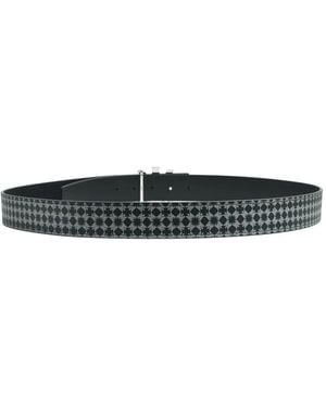 Amiri Monogram-Pattern Leather Belt - White