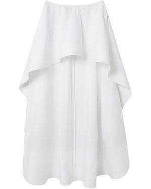 Stella McCartney Midirock mit Rüschen - Weiß