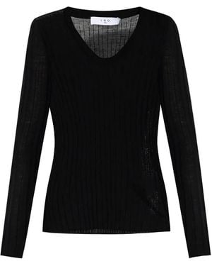 IRO Ribbed Wool Jumper - Black