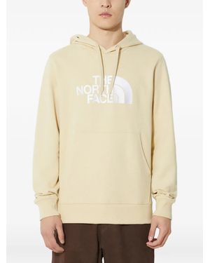 The North Face Logo-Embroidered Drawstring Hoodie - Natural