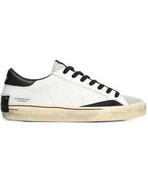 Crime London Distressed 2.0 Leather Trainers - White