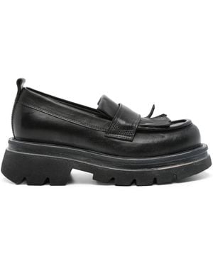 Moma Fringe-Detail Loafers - Black
