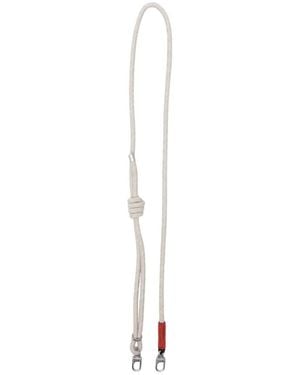Topologie Wares Knotted Rope Strap Keyring - White