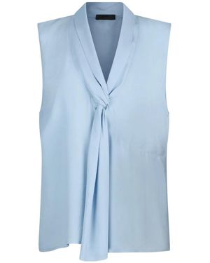 Liu Jo Georgette Knot V-Neck Top - Blue
