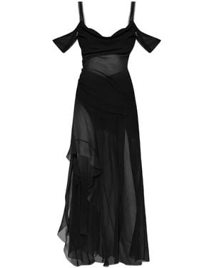 MISBHV Gabrielle Ruffled Maxi Dress - Black