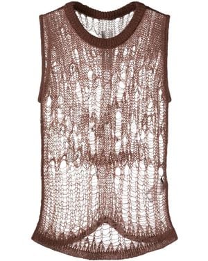 Rick Owens Spider Open-Knit Tank Top - Pink