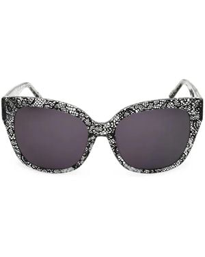 Bebe Lace-Print Square-Frame Sunglasses - Grey