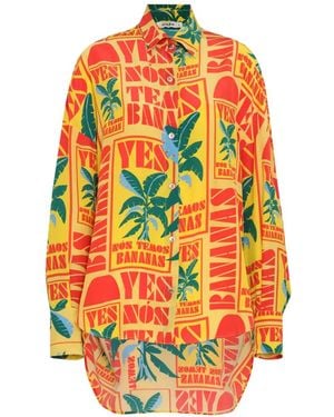 Amir Slama Banana Print Shirt - Orange