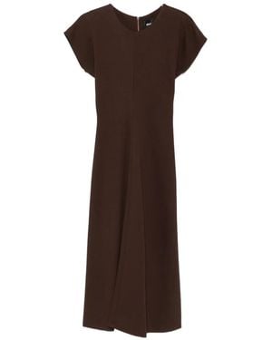 Dixie Short-Sleeve A-Line Maxi Dress - Brown