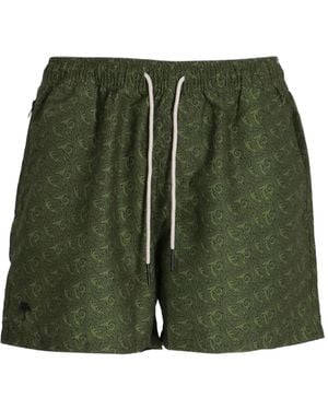 Oas Squiggle Swim Shorts - Green