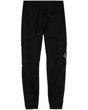 Calvin Klein Logo-Patch Track Trousers - Black