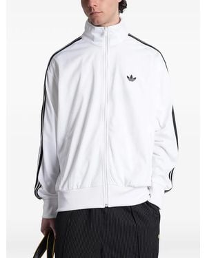 adidas Firebird Tt Logo-Embroidered Jacket - White