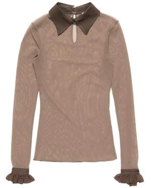 Acne Studios Sheer Nylon Shirt - Brown