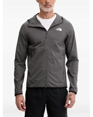 The North Face Logo-Print Hooded Jacket - Gray