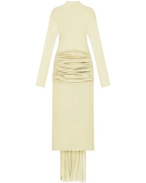 Givenchy Ruched Silk Maxi Dress - Metallic