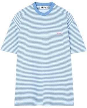 Sunnei Striped T-Shirt - Blue