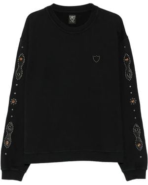 HTC Moustache Stud-Embellished Sweatshirt - Black