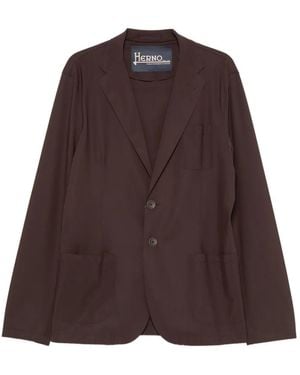 Herno Single-Breasted Blazer - Brown
