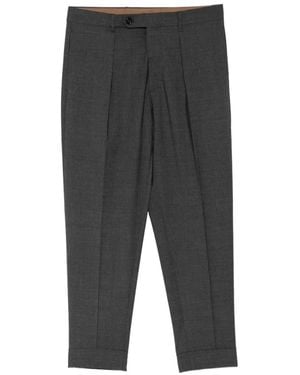 Berwich Pantalon Plissé À Ourlet Retourné - Grey