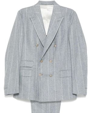 Eleventy Striped Two-Piece Suit - Grey