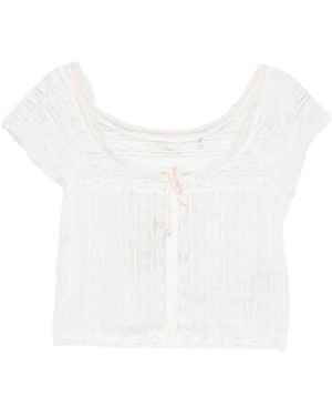 Doen Greta Lace-Trim Top - White
